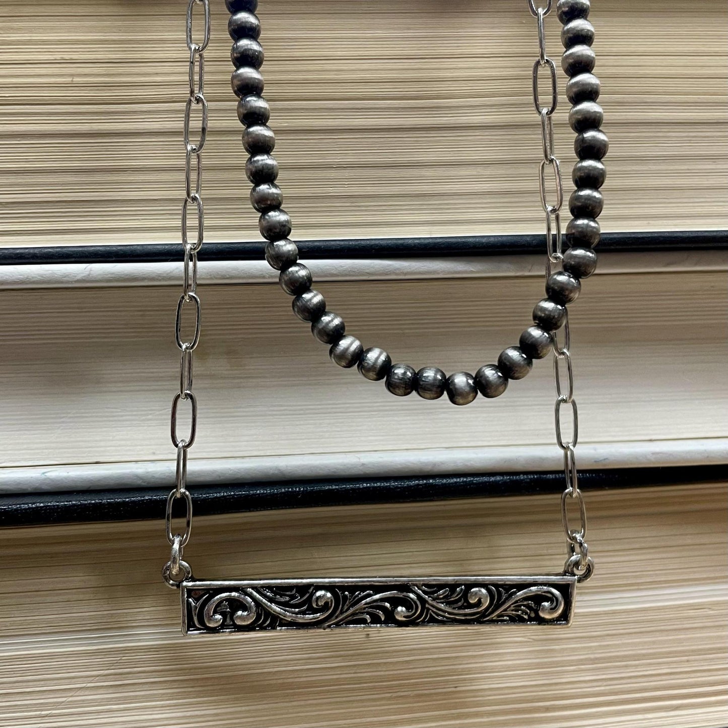 Floral Casting Bar Necklace - Ranchy Roan