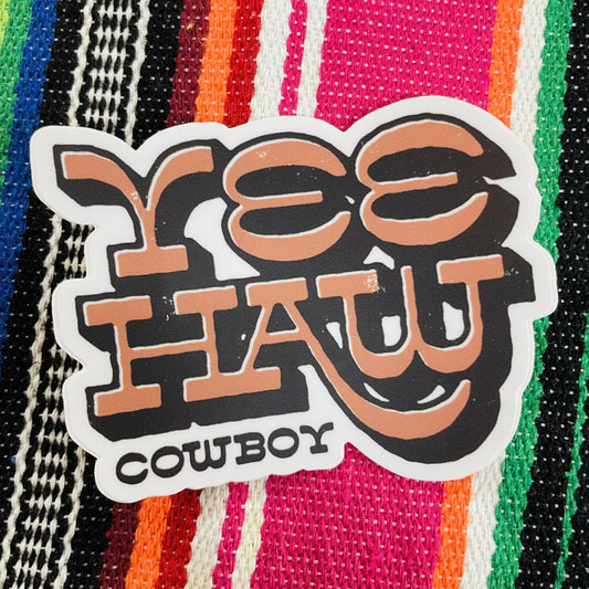 Yeehaw Cowboy Sticker- Mugsby
