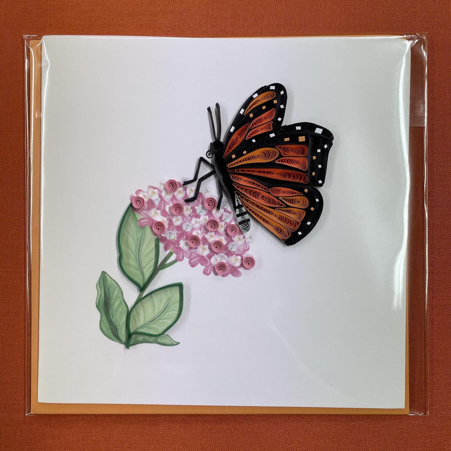 Monarch Butterfly Quilling Card - 5x5