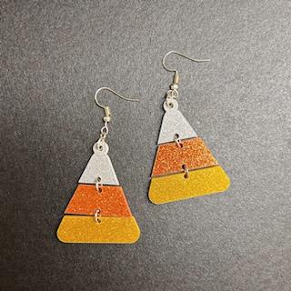 Candy Corn Dangle- Halloween Earrings