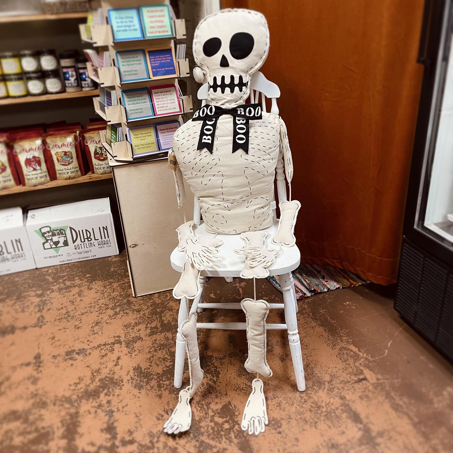 Stuffed Skeleton Sitter