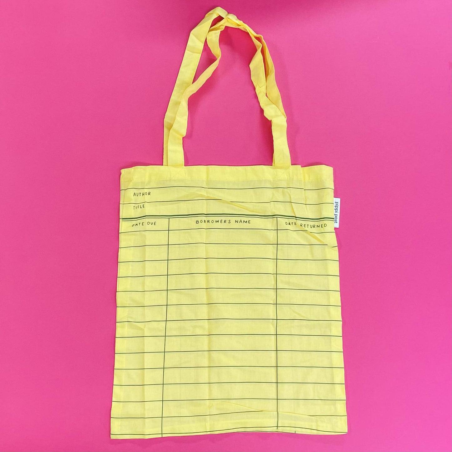 Library Card Tote Bag - Pippi Post