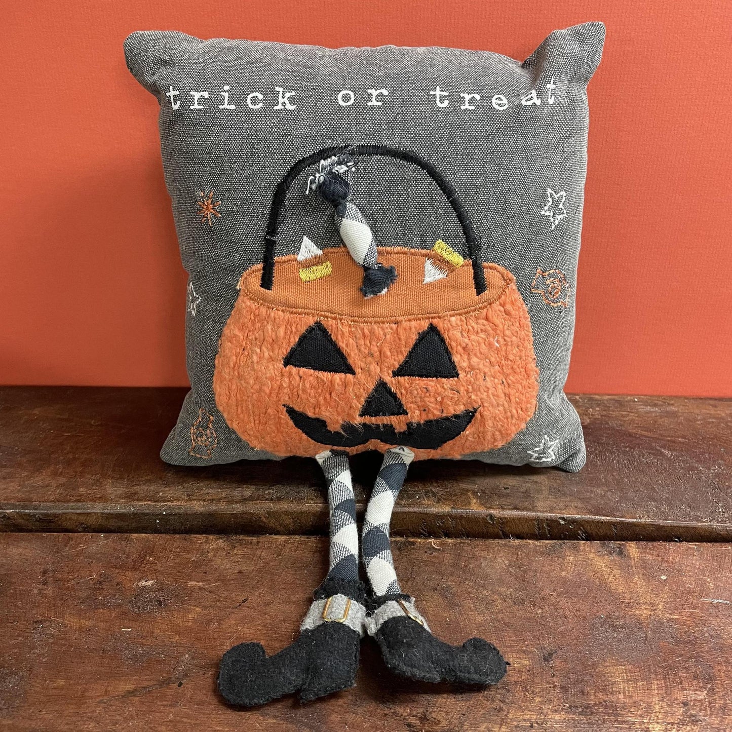 Trick Or Treat Dangle Leg Pillow