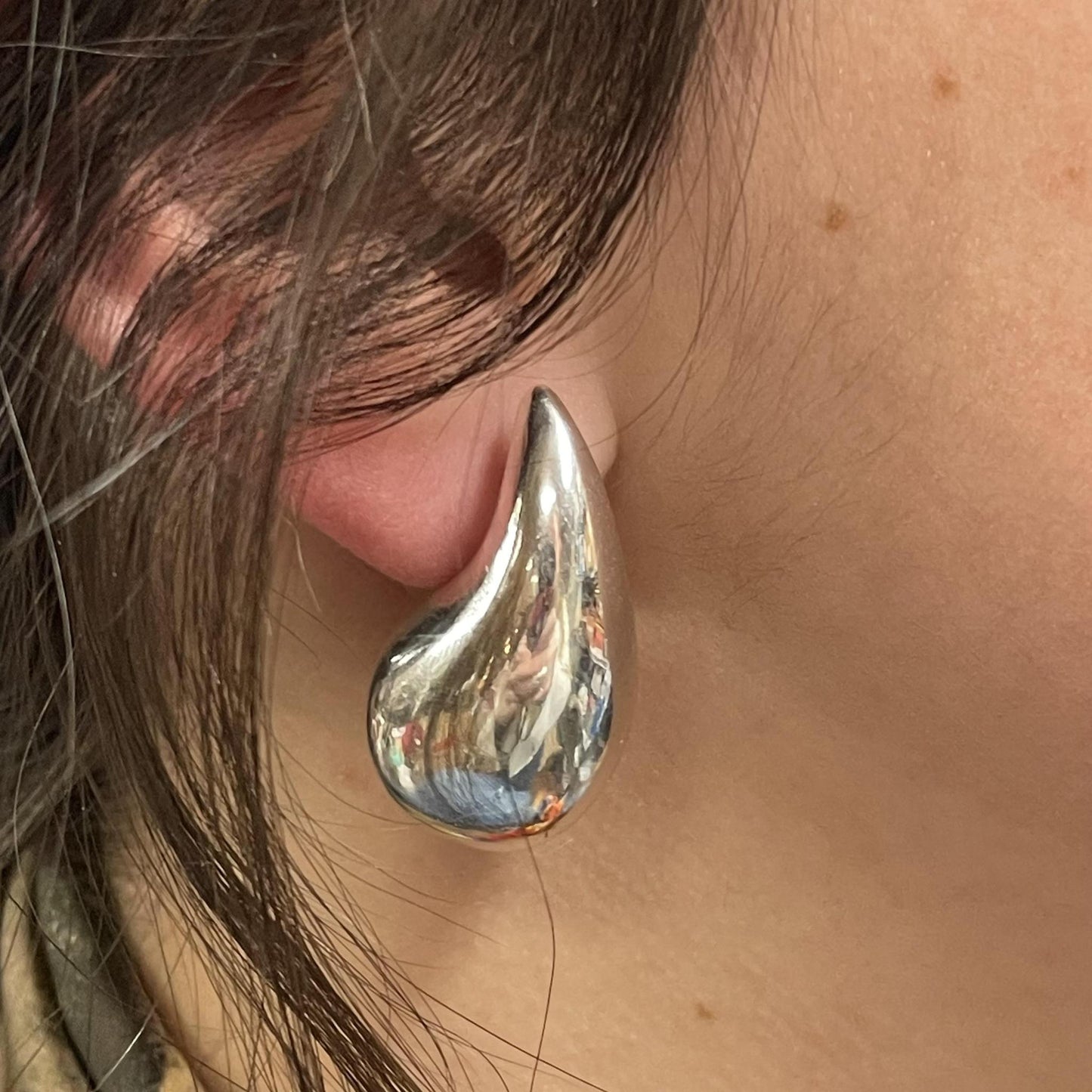 Teardrop High Polished Post Earrings