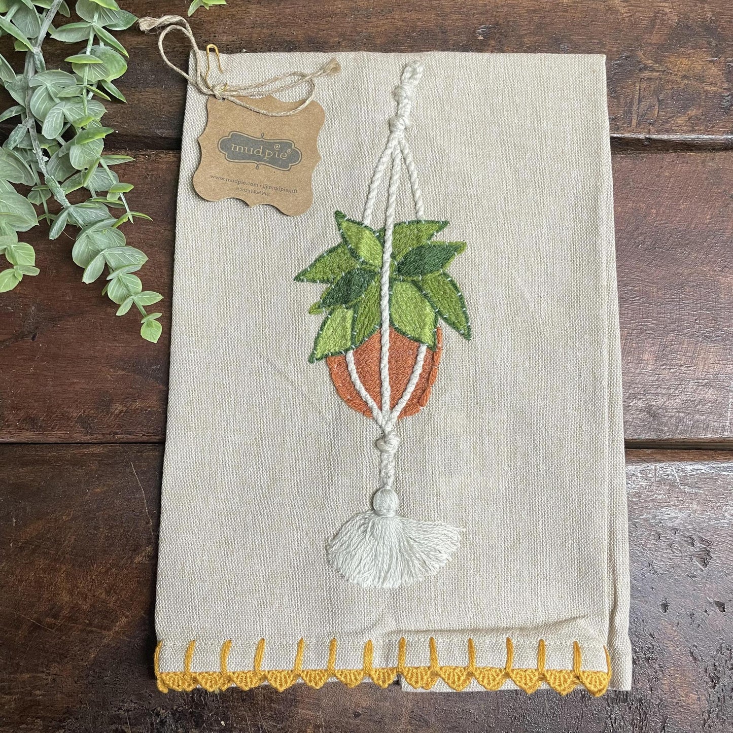 Hanging Planter Towel- Mud Pie