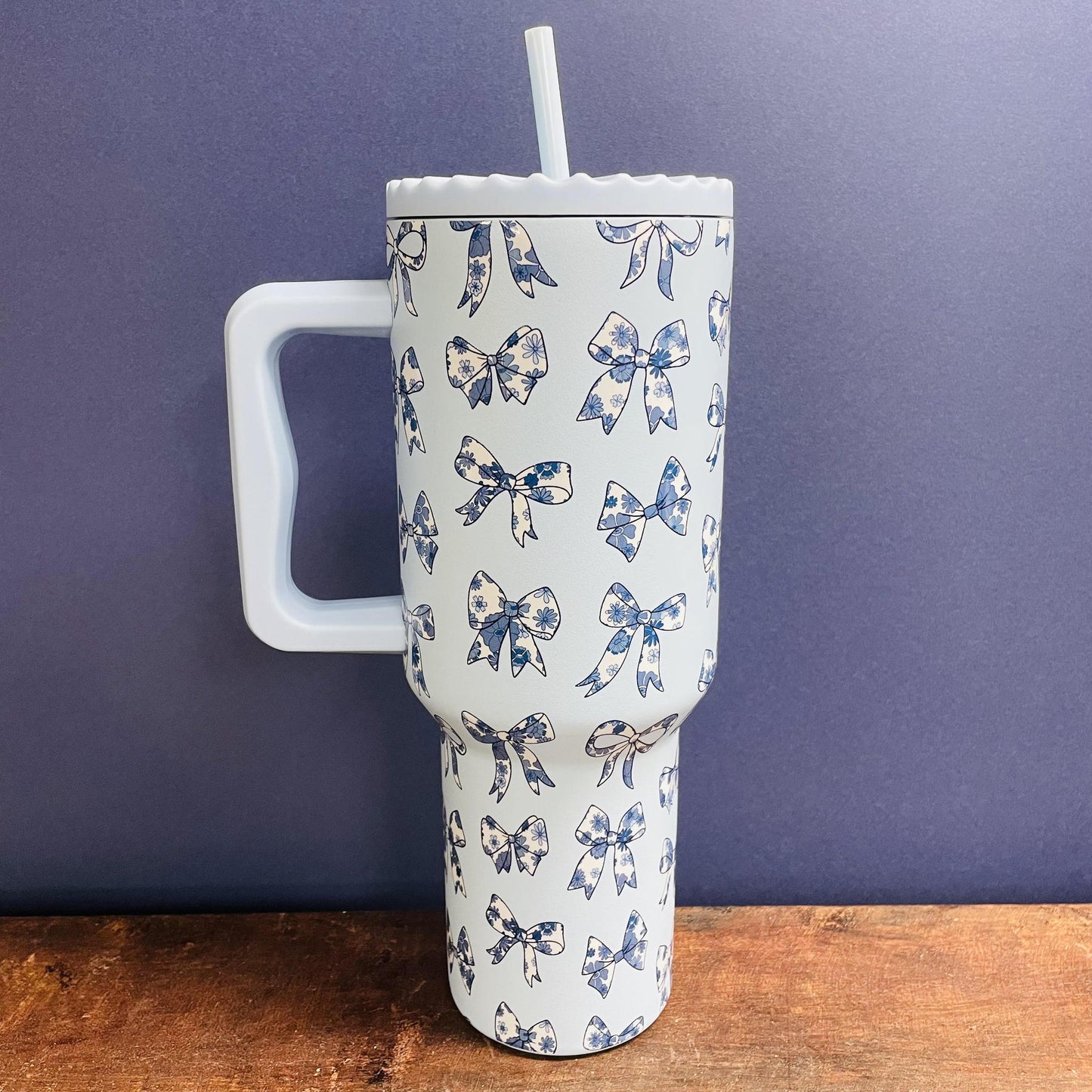 Blue Bows Tumbler - Katydid