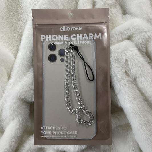Sliver Chain Phone Charm- Ellie Rose