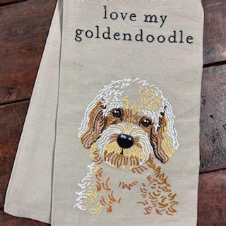 Love My Goldendoodle Towel- Primitives By Kathy