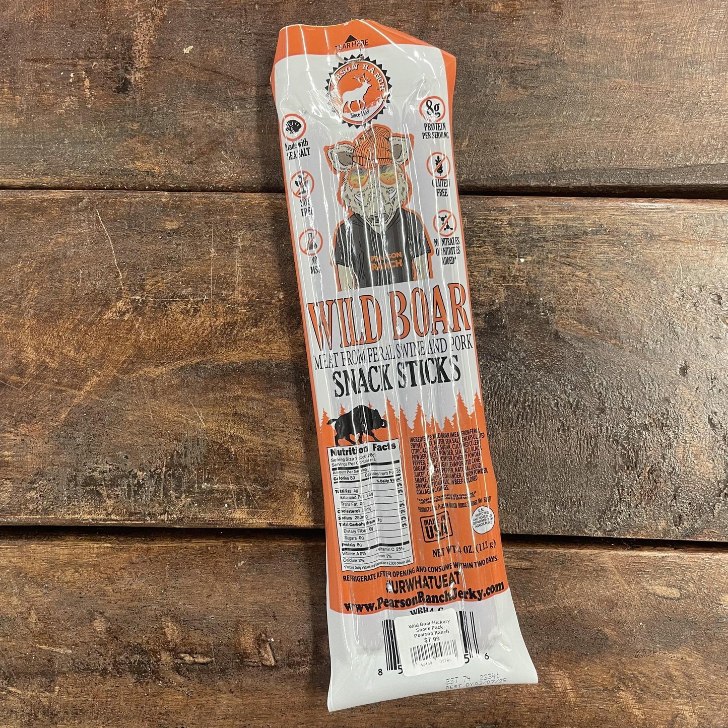 Wild Boar Hickory Snack Pack- Pearson Ranch