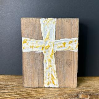 Gold Cross Plaque- Mud Pie