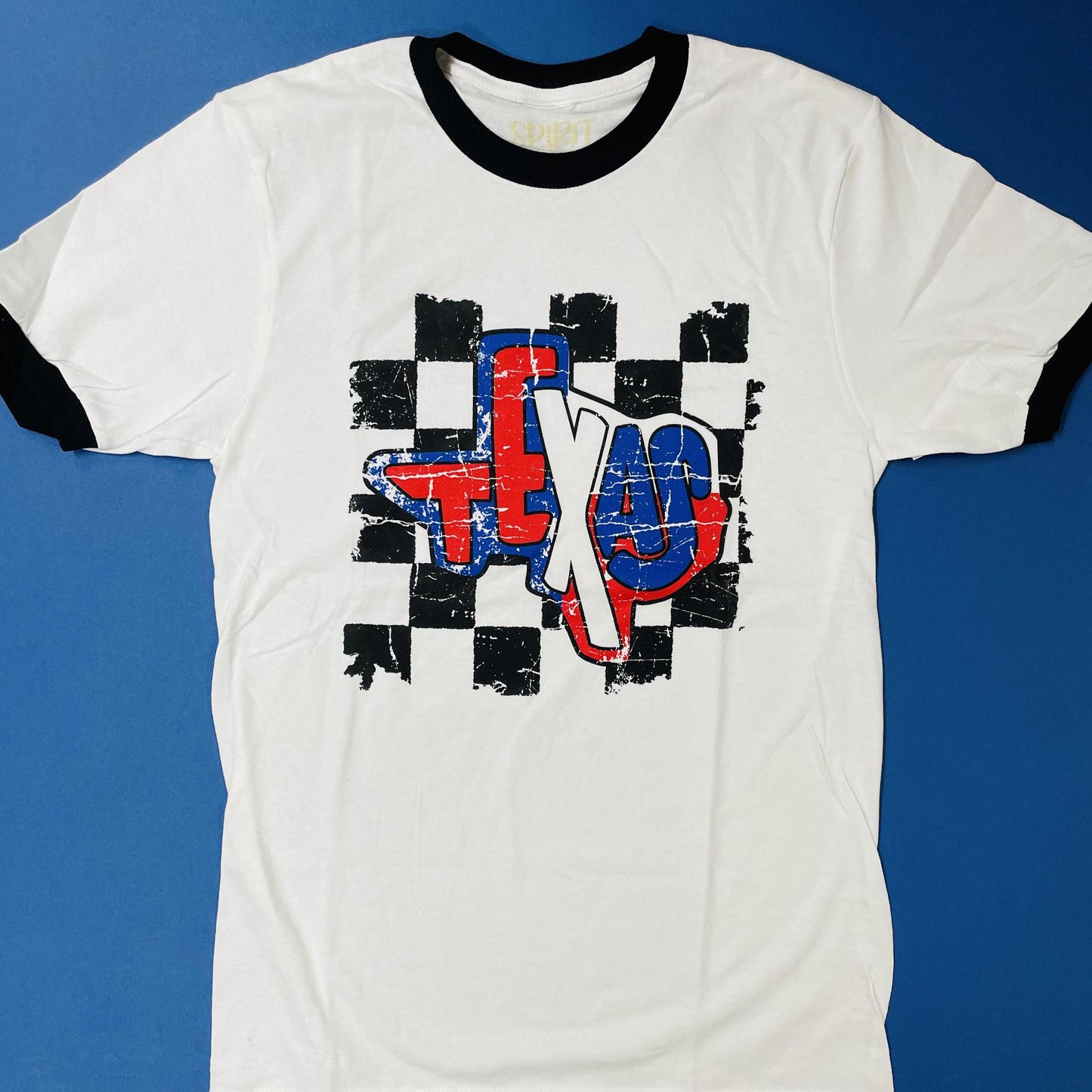 Checkered Texas Ringer Tee