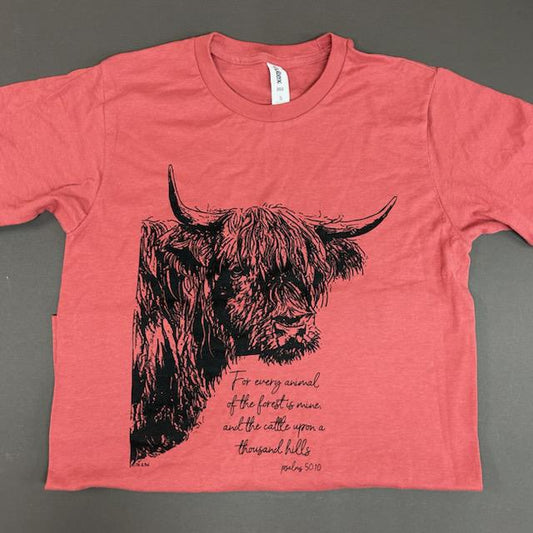 Psalms 50:10 Cattle T-shirt- F&O Apparel
