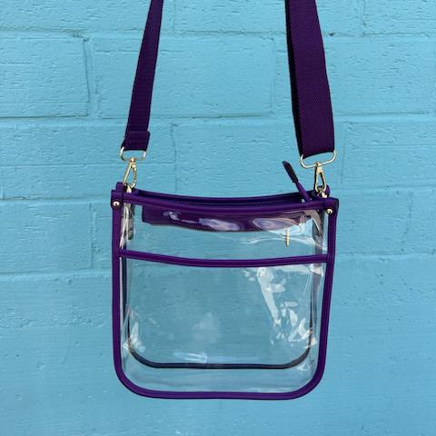 Posie Clear Purple Crossbody- Jen & Co.