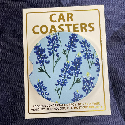 Bluebonnet Car Coasters- Mugsby