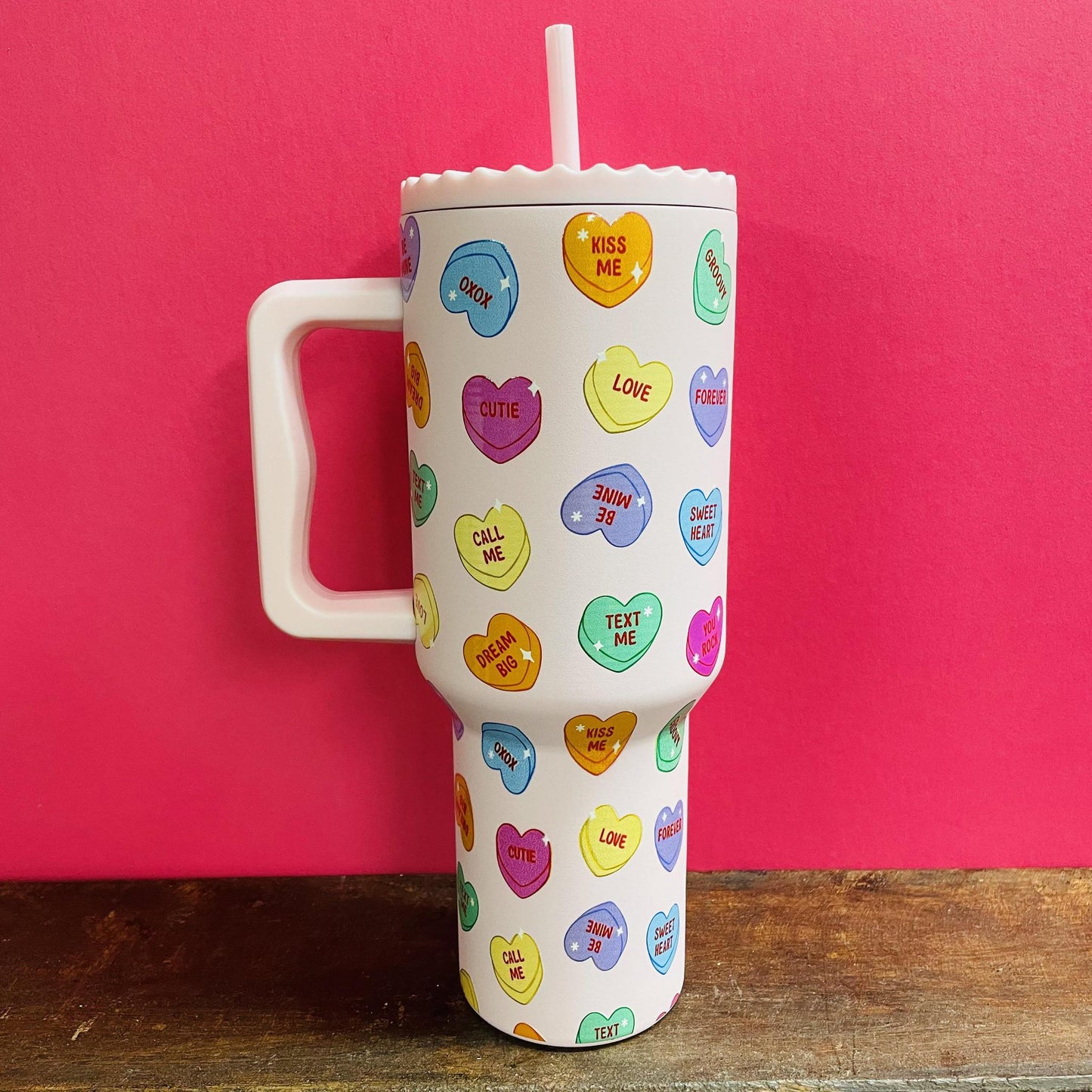 Candy Hearts Tumbler - Katydid