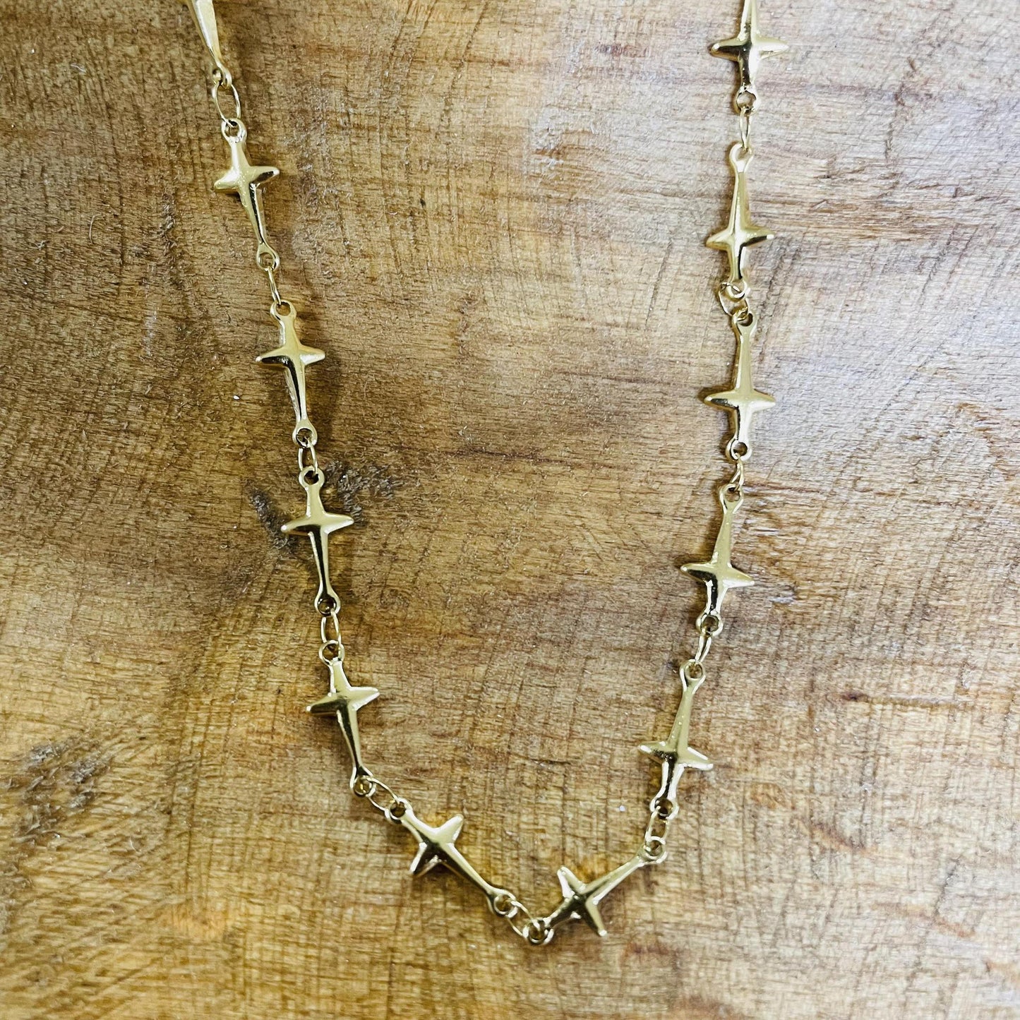 Connected Cross Chain Necklace - WTW