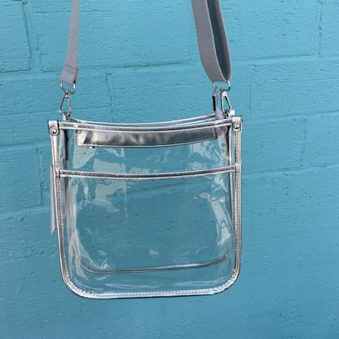 Posie Clear Silver Crossbody- Jen & Co.