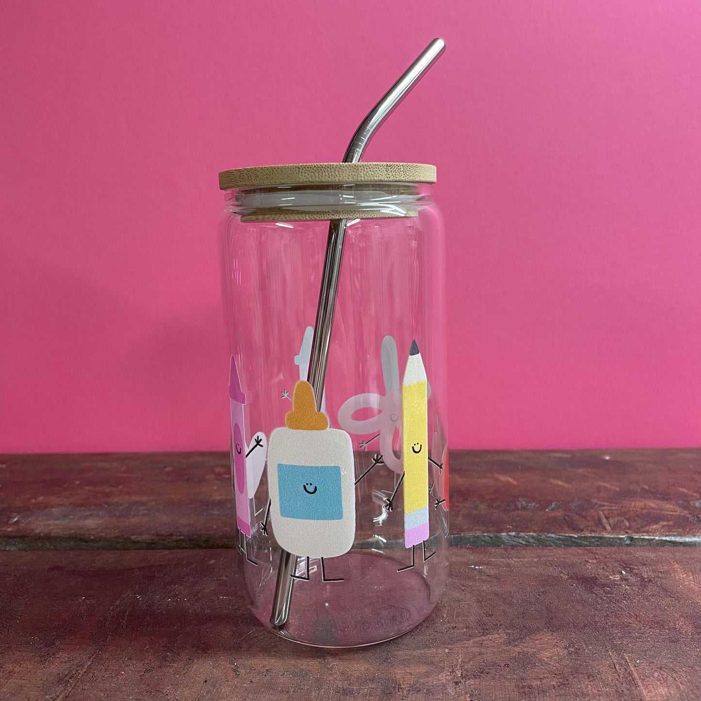 School Supplies Glass Tumbler