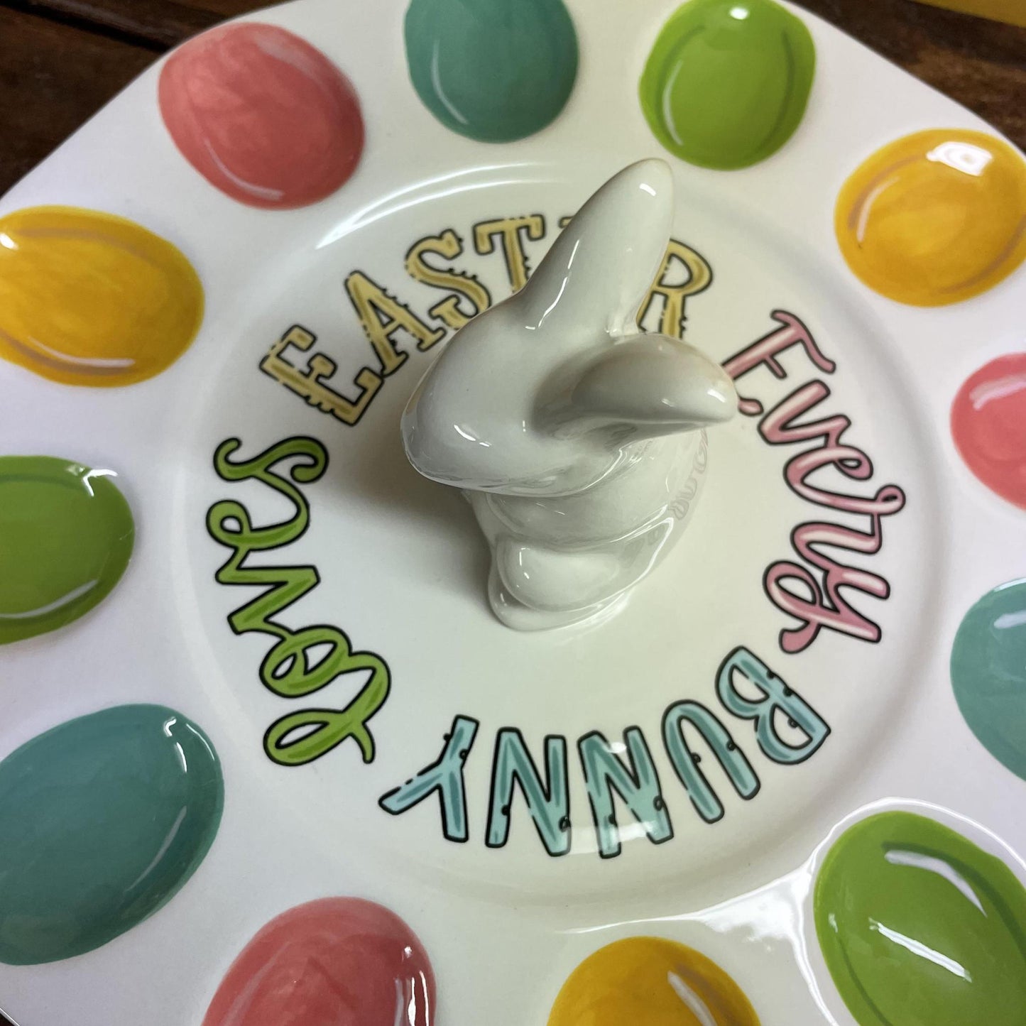 Every Bunny Loves Easter Egg Plate- Glory Haus