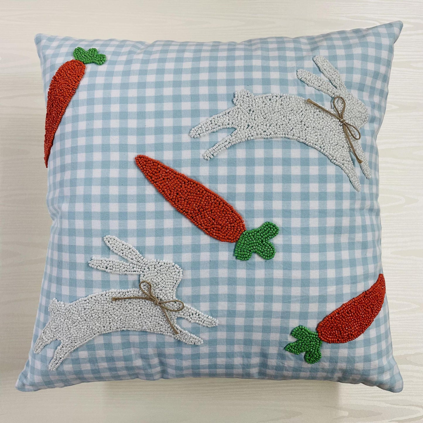 Carrot Bunny Easter Pillow - Mud Pie