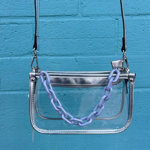 Silver Jessica Clear Crossbody- Jen&Co.