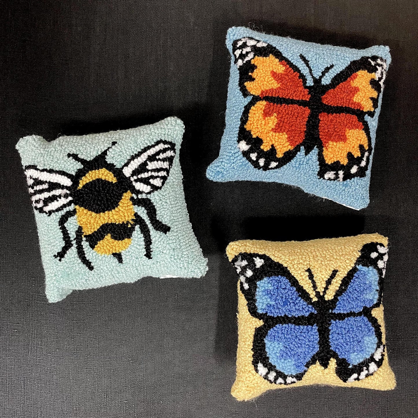Mini Hooked Pillows - C and F