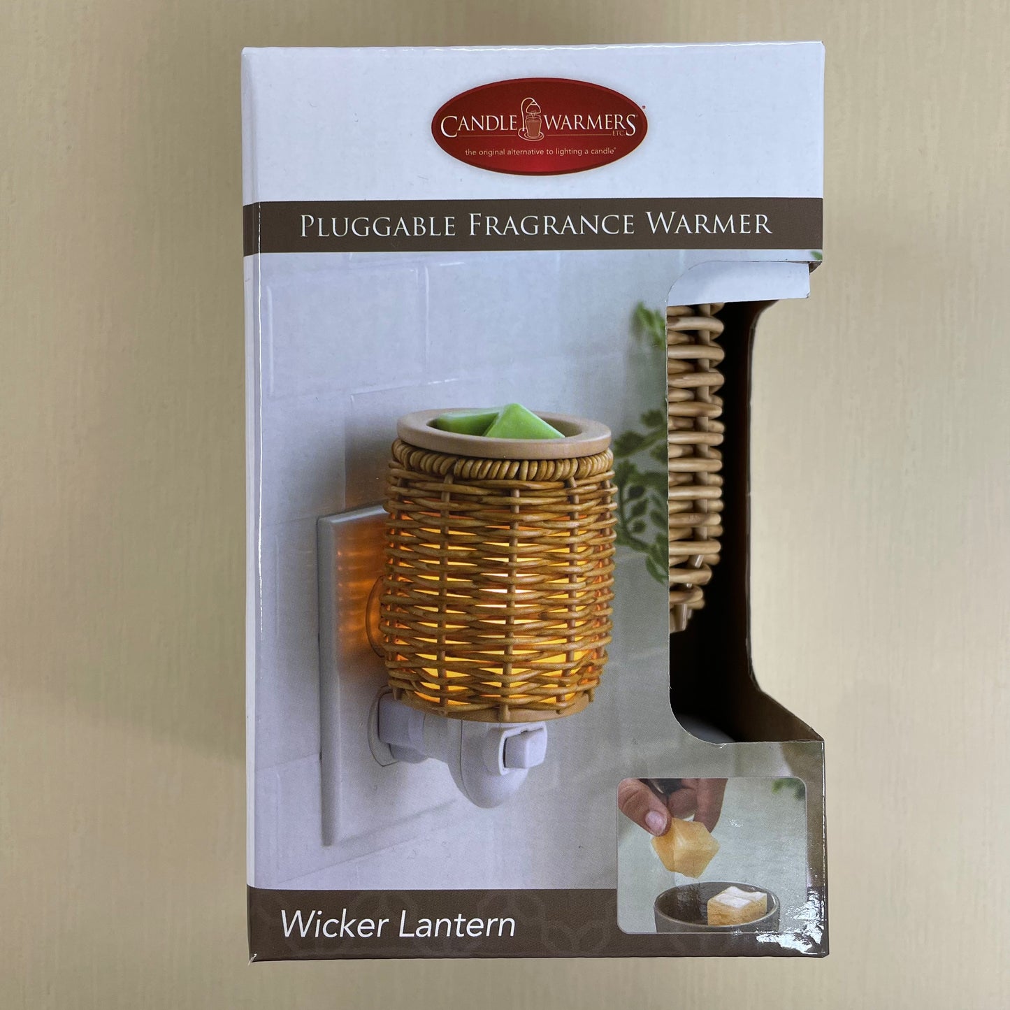 Pluggable Wicker Lantern Wax Warmer- Cliff Price & Co.