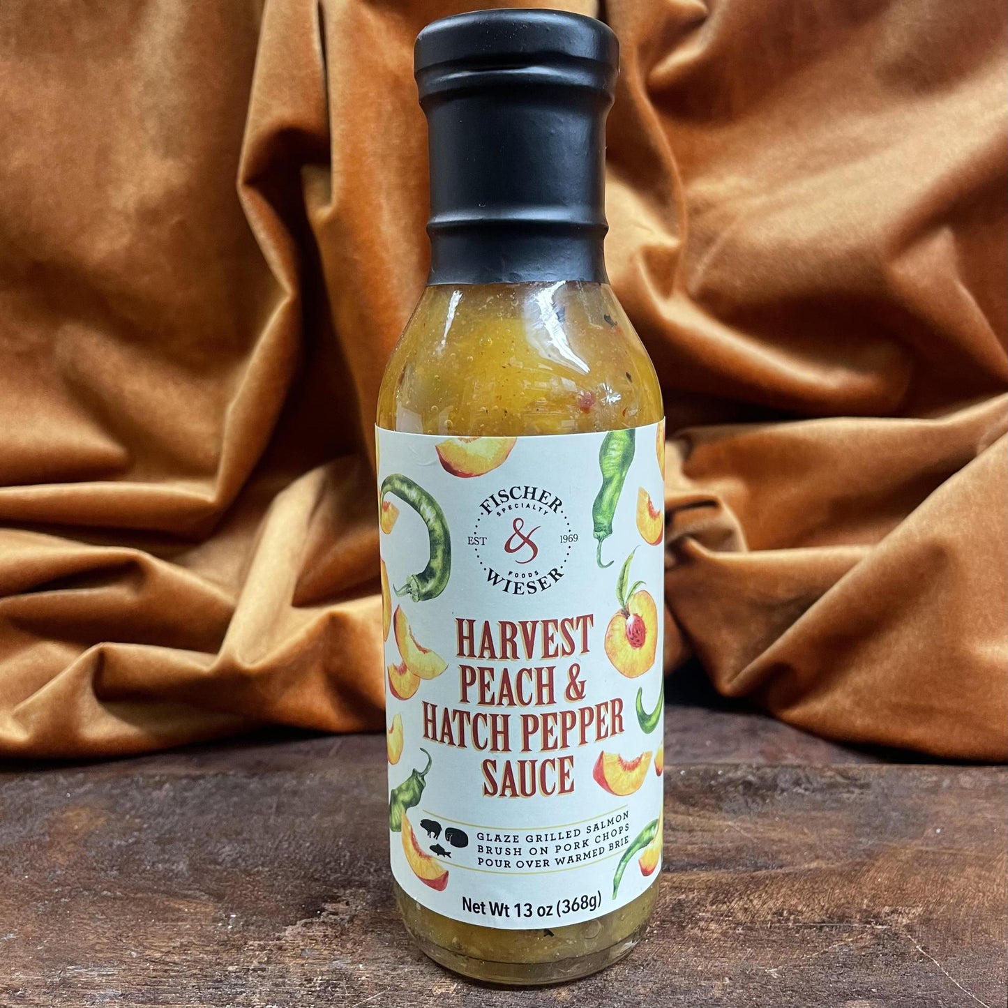 Harvest Peach & Hatch Pepper Sauce- Fischer & Wieser