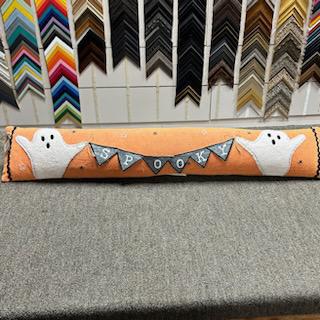 Long Ghost Ric Rac Pillow- Mud Pie