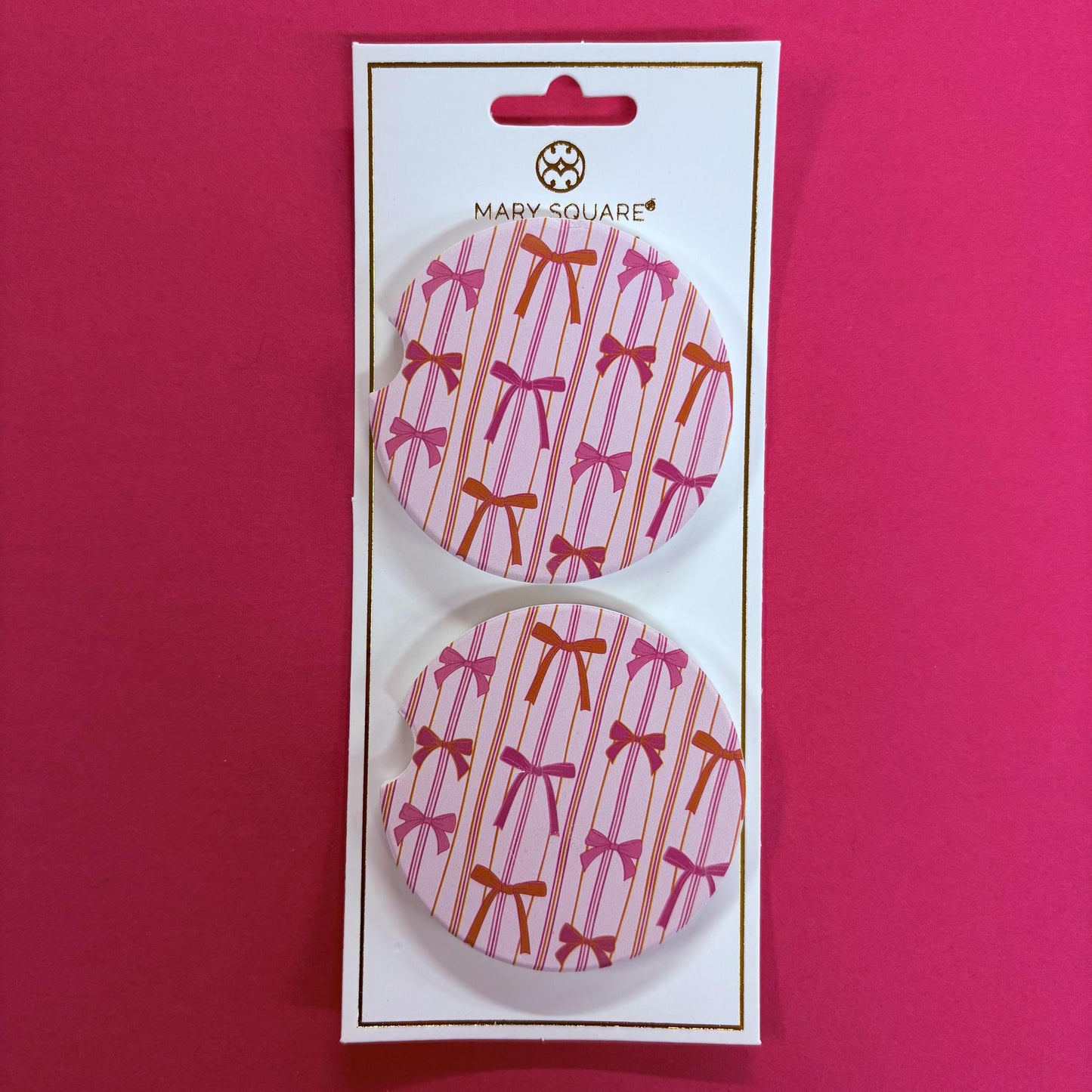 Car Coasters - Bows - Mary Square