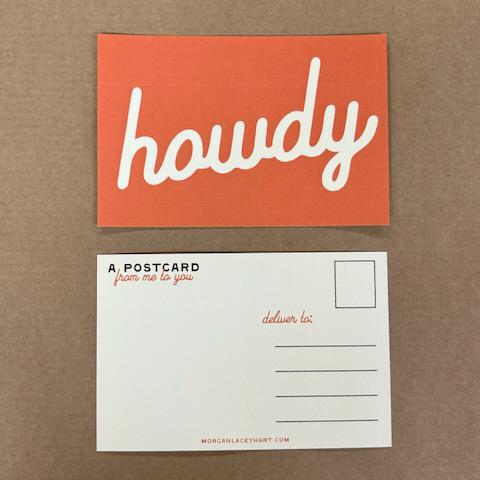 Howdy Postcard- MLH