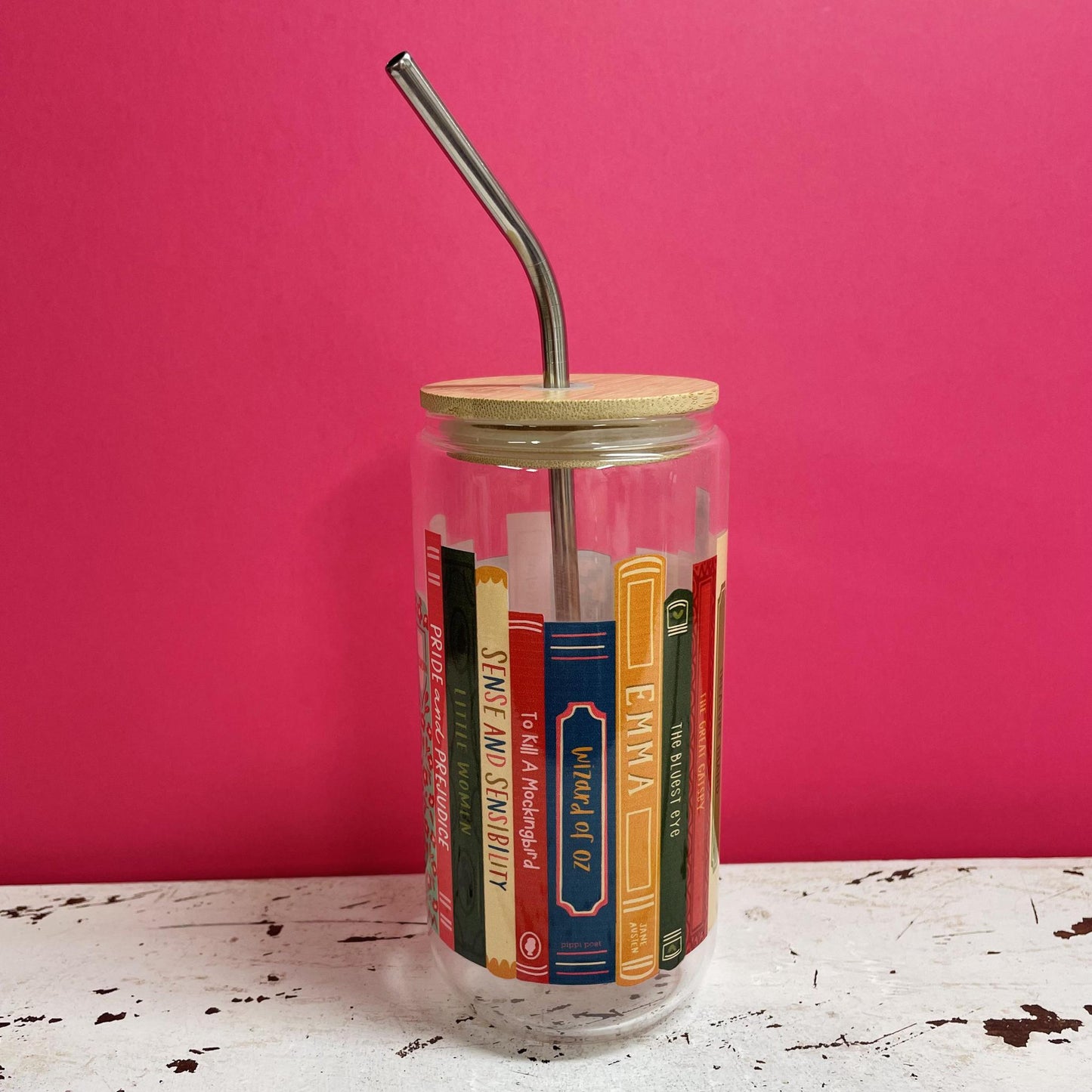 Books Glass Can Tumbler - Pippi Post