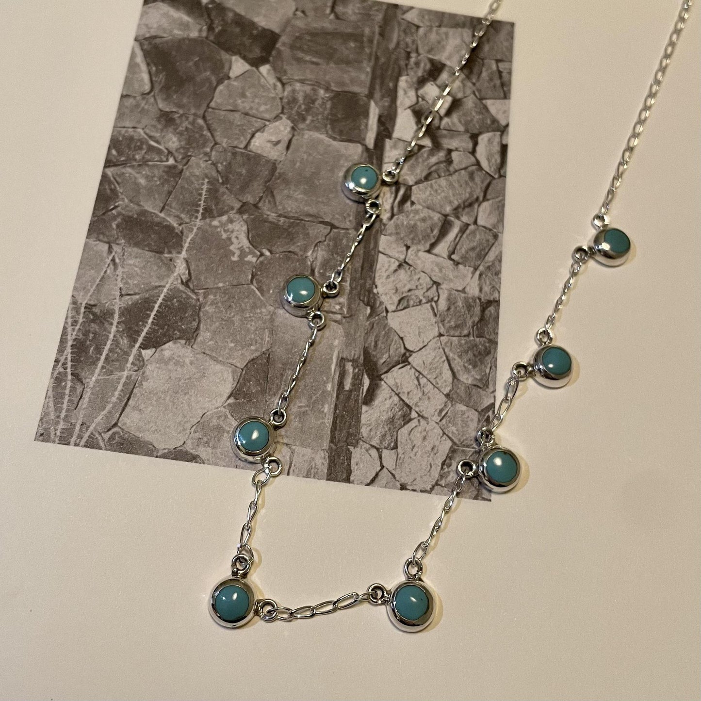Dot Choker Turquoise Necklace- Boho Sol