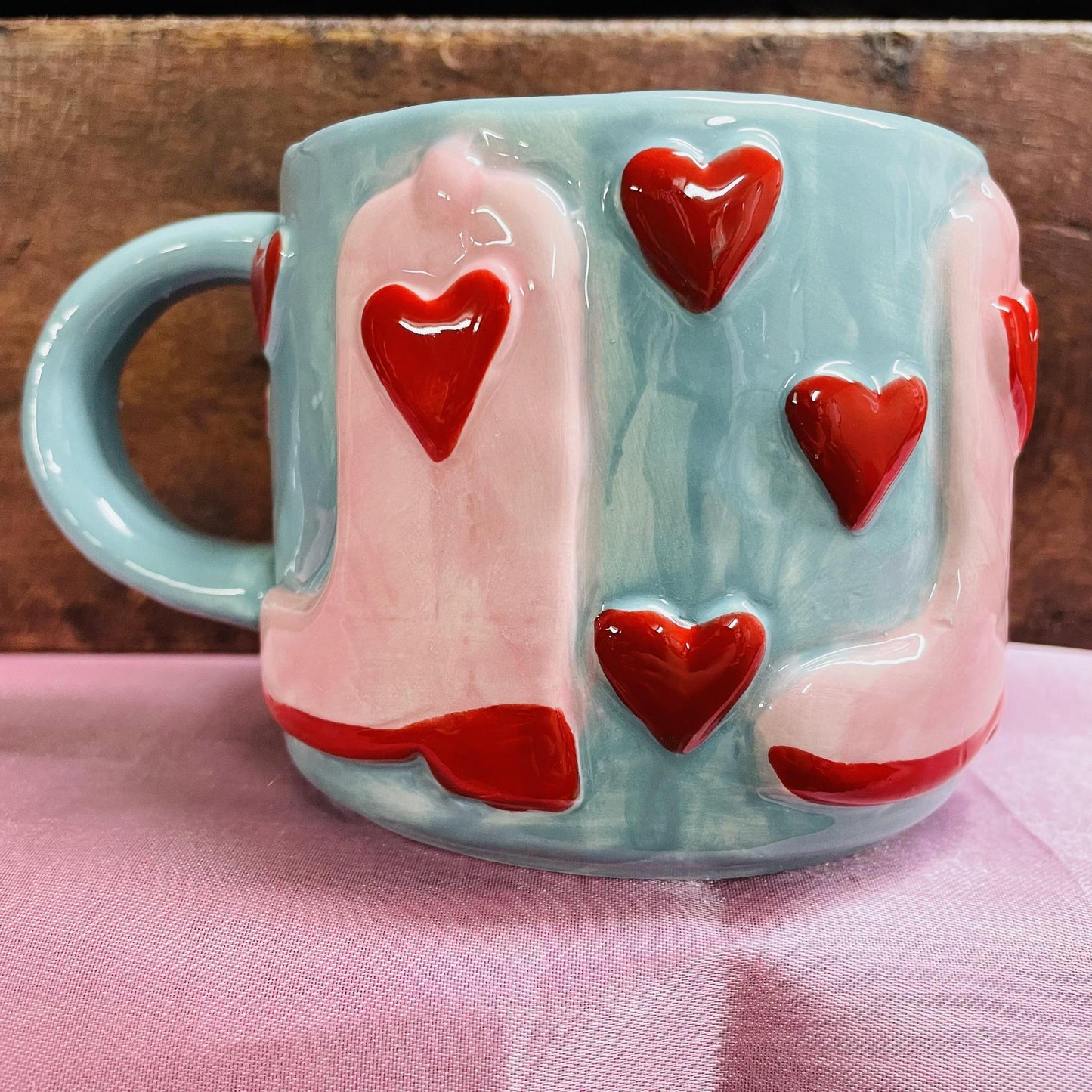 Cowboy Boots & Hearts Mug- Glory Haus