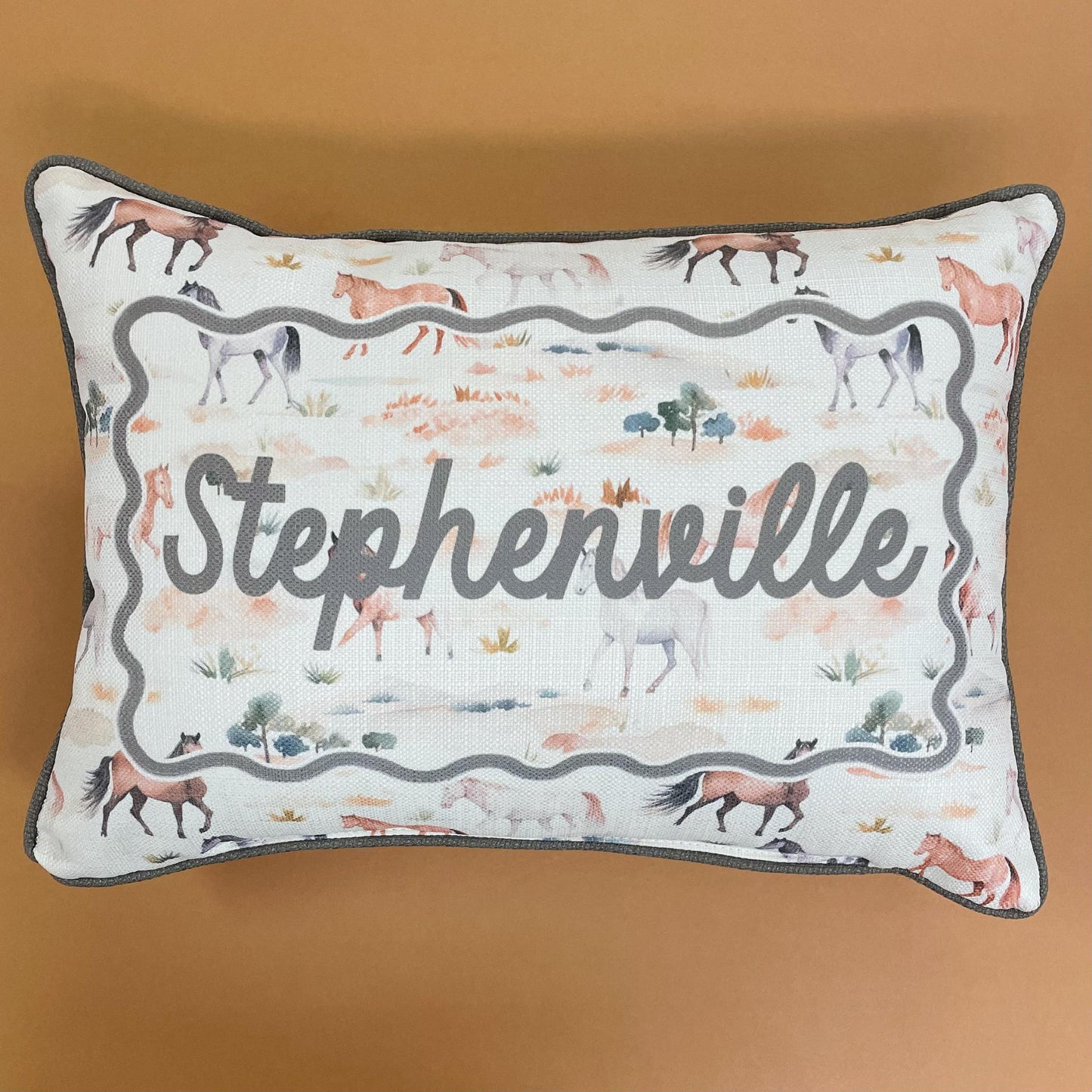Horse Pattern Stephenville Pillow - Little Birdie