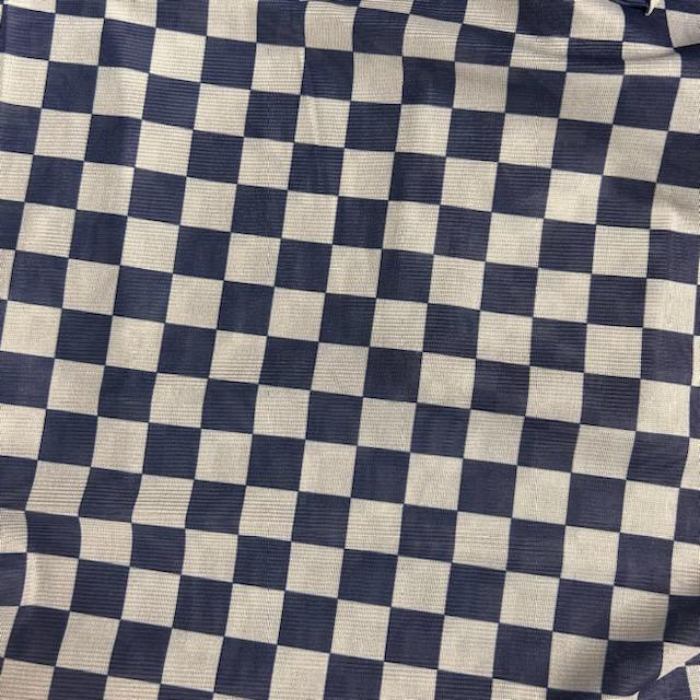 Navy Checkered Mesh Shirt- Sterling Kreek