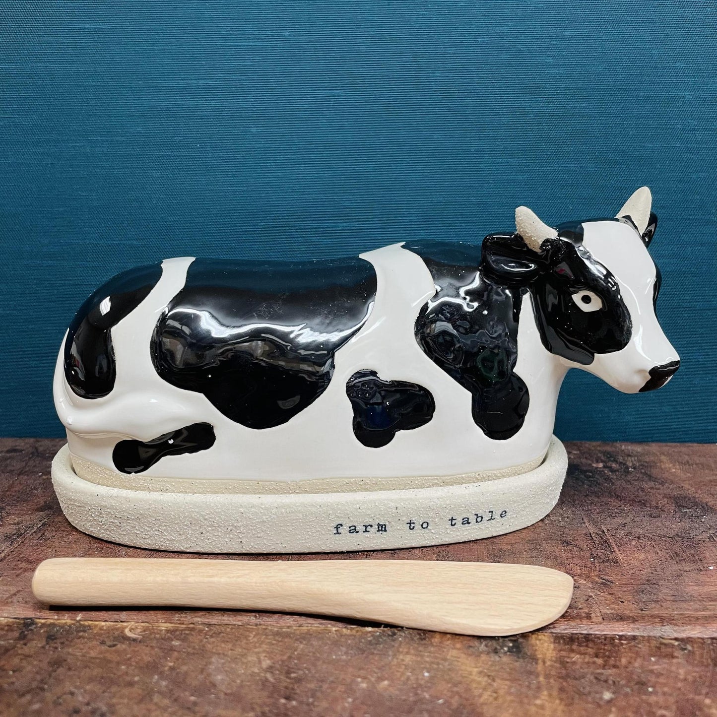 Cow Stoneware Butter Dish - Mud Pie