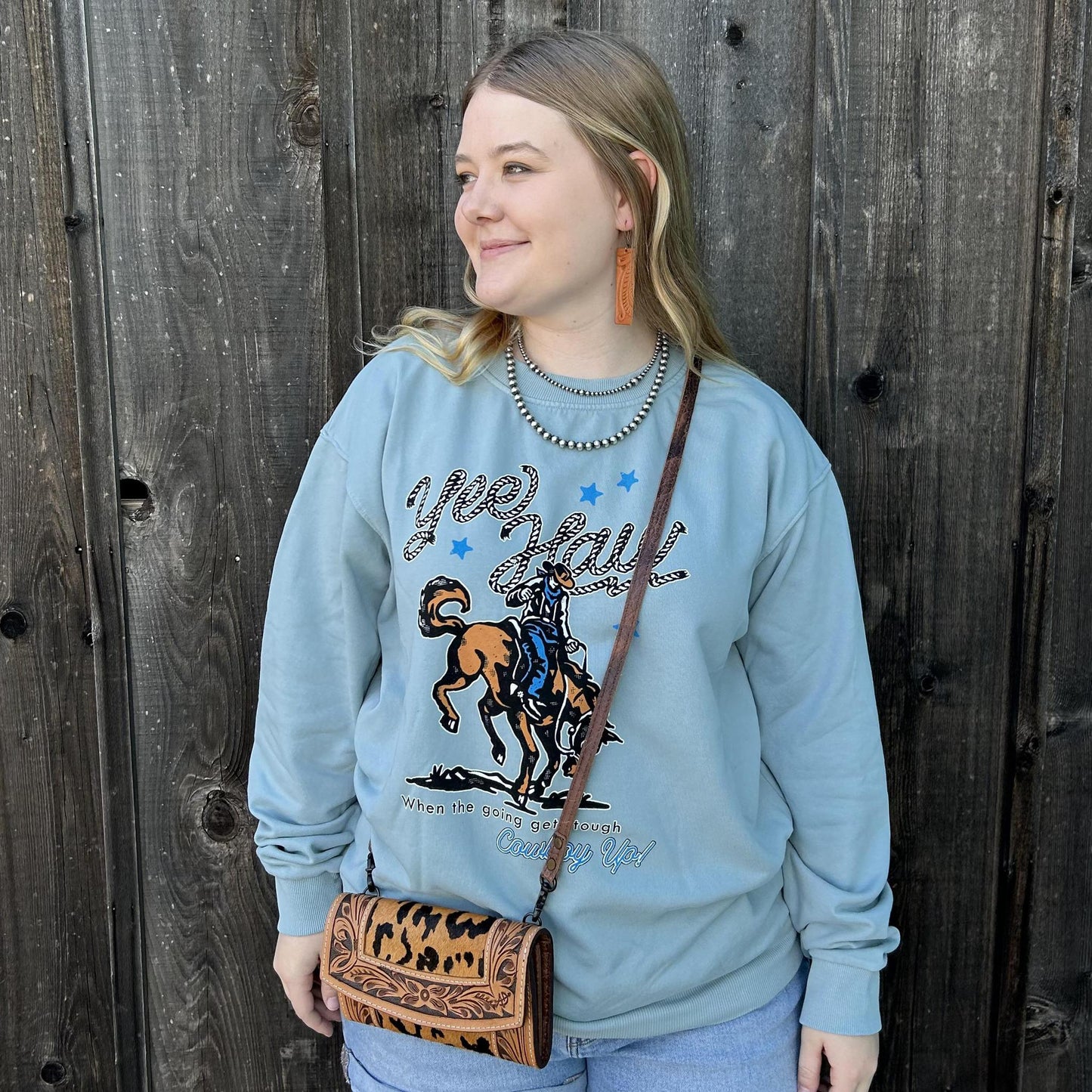Yee Haw Blue Sweatshirt