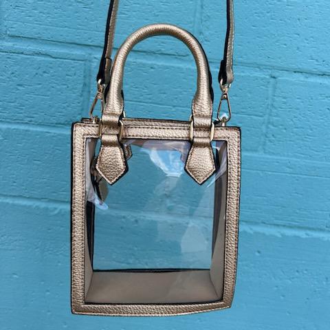 Elise Rectangular Gold Crossbody- Jen & Co.