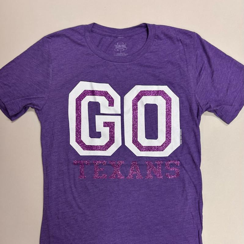 Go Texans Glitter T-shirt- Texas True
