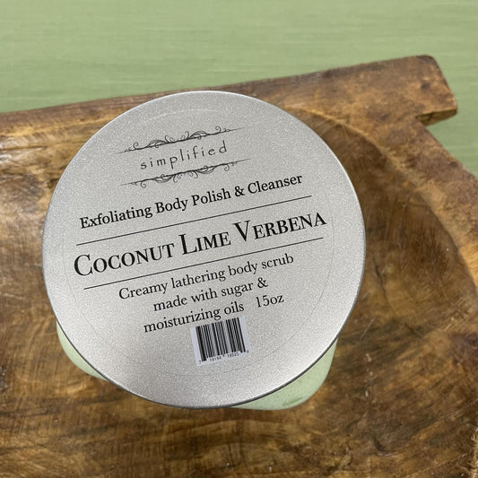 "Coconut Lime Verbena" Body Scrub -Simplified