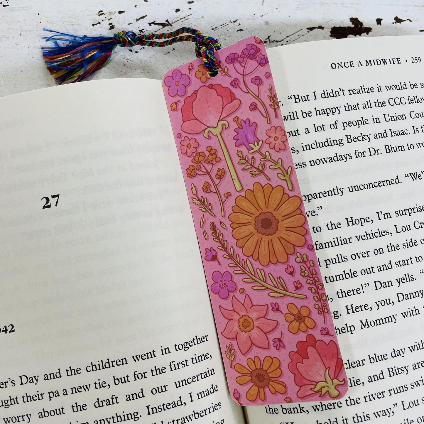 Pressed Flowers Bookmark - Turtle Soup
