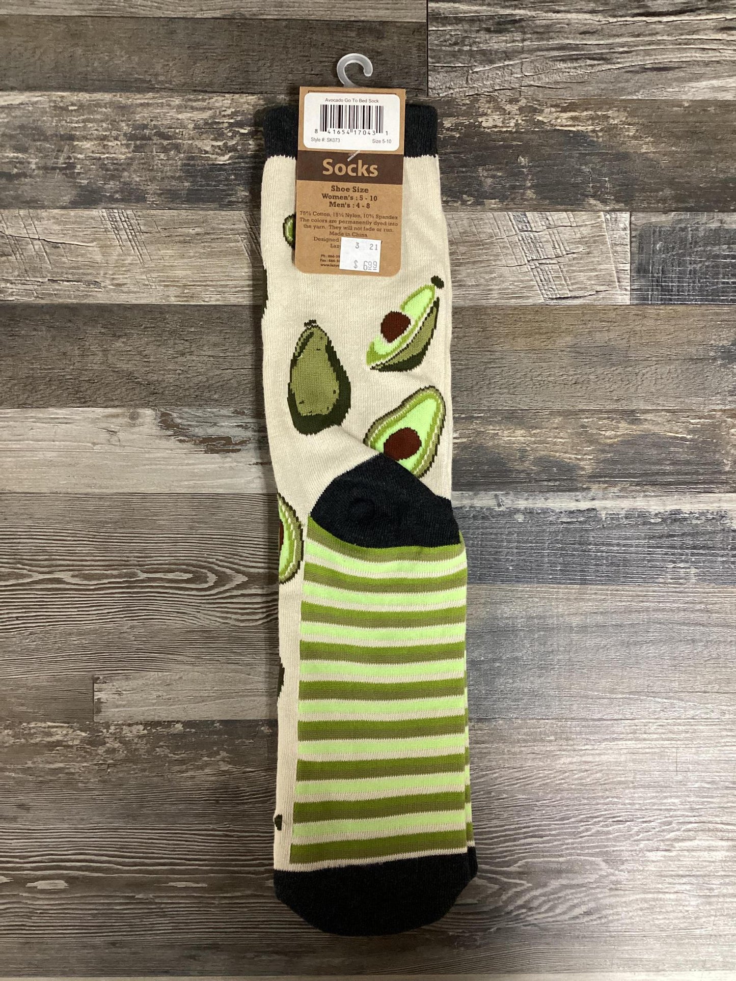 "Avocado Go To Bed" Socks -Lazy One