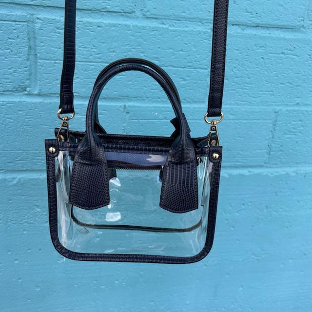 Navy Stacey Clear Purse- Jen & Co.