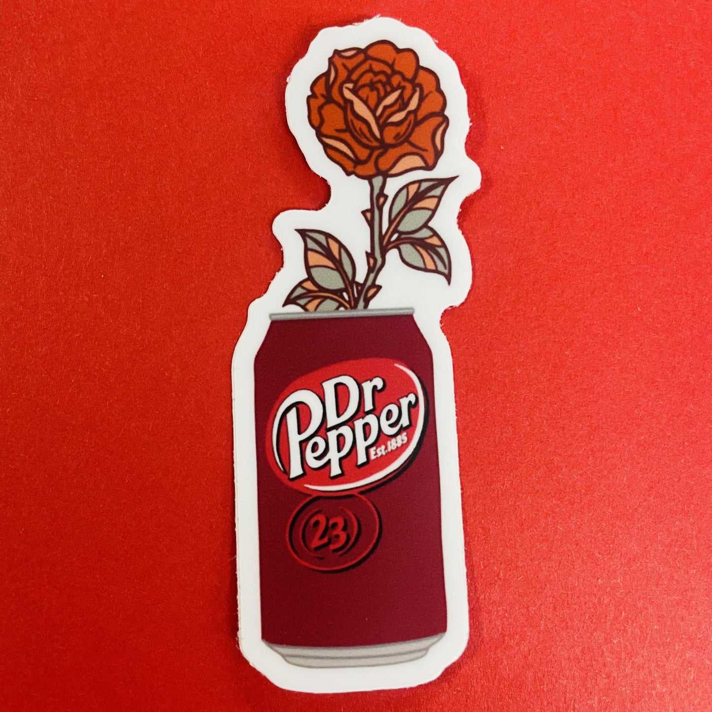 Dr. Pepper Flower Sticker