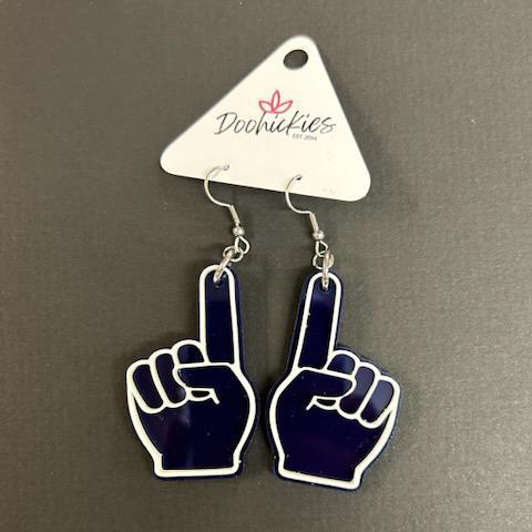 Foam Finger Acrylic Earrings- Doohickeys