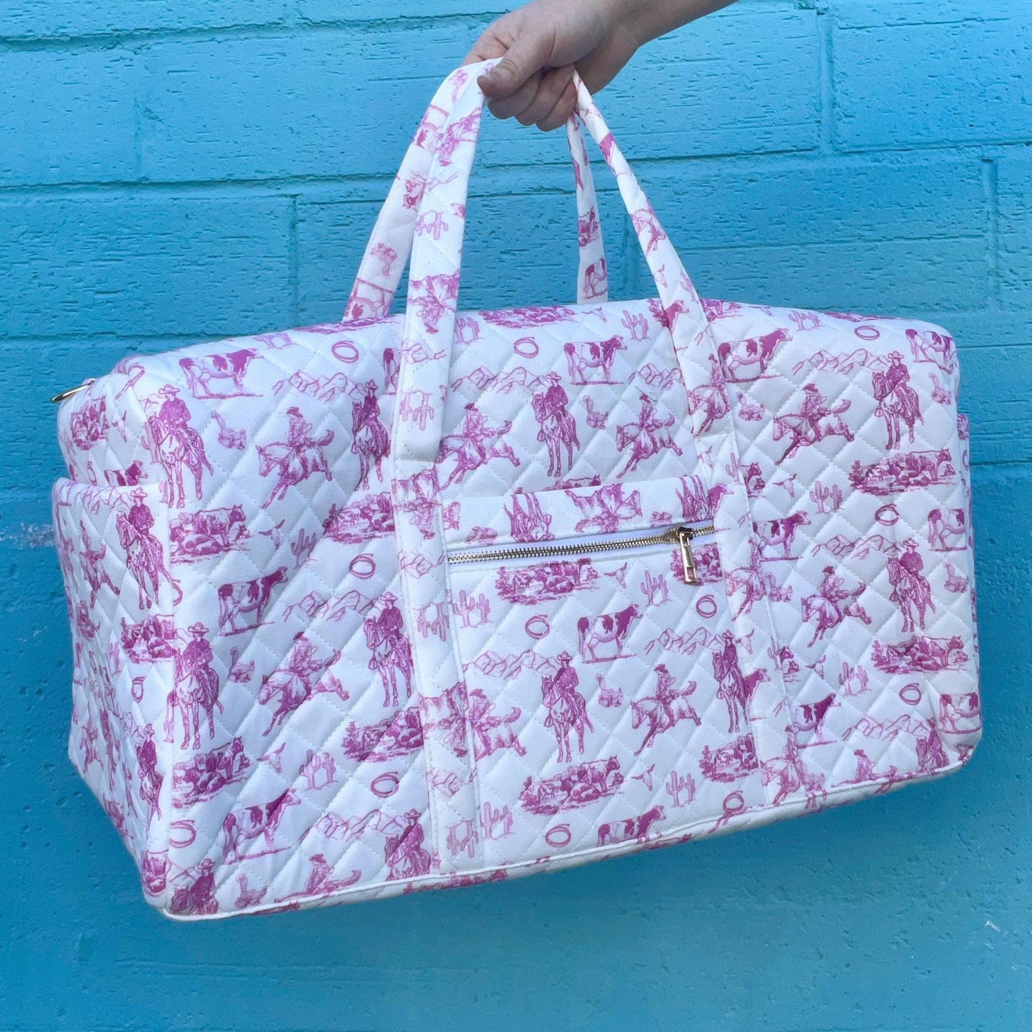 Pink Cowboy Duffle Bag- Mugsby