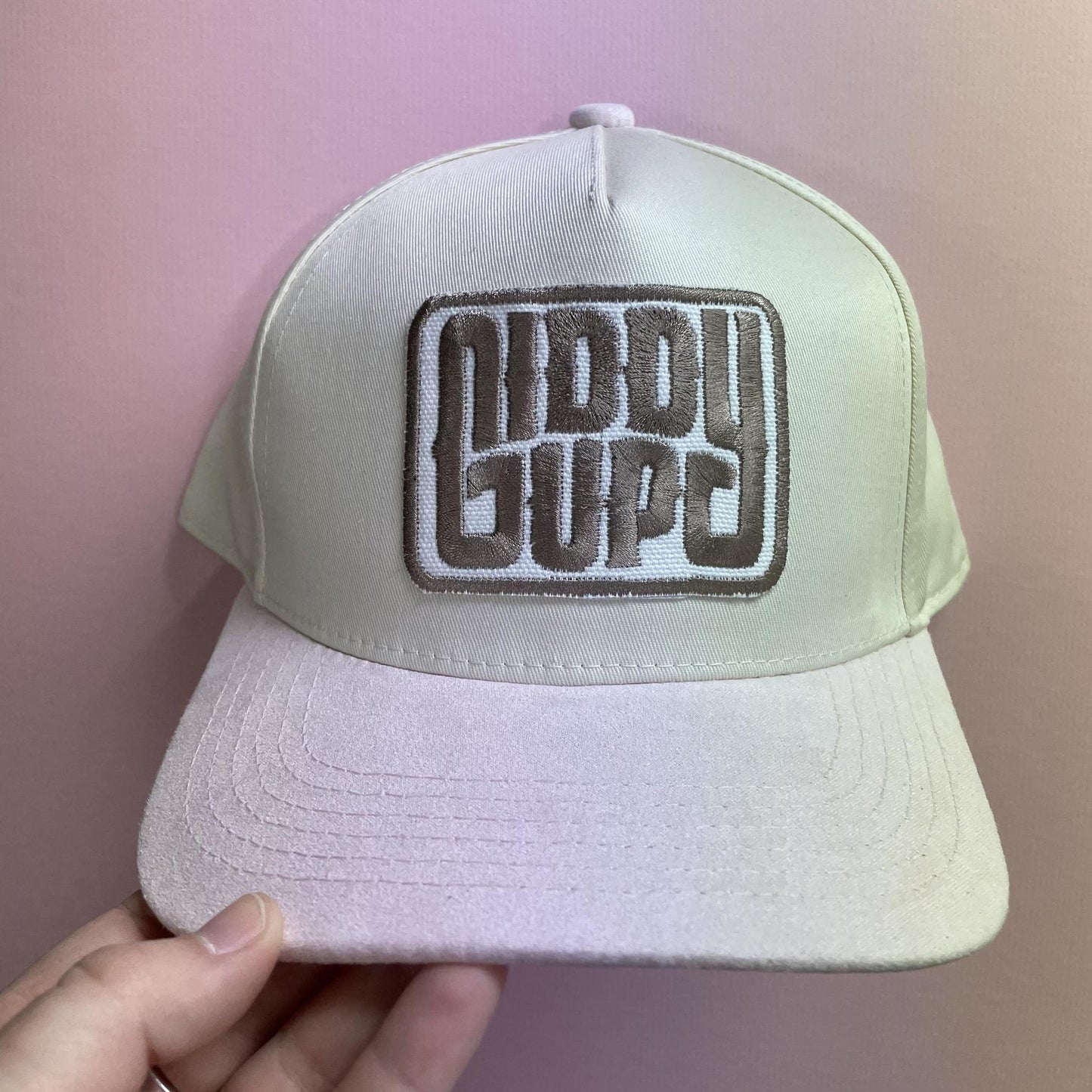 Giddy Up Pink Canvas Cap - Lucky Girl