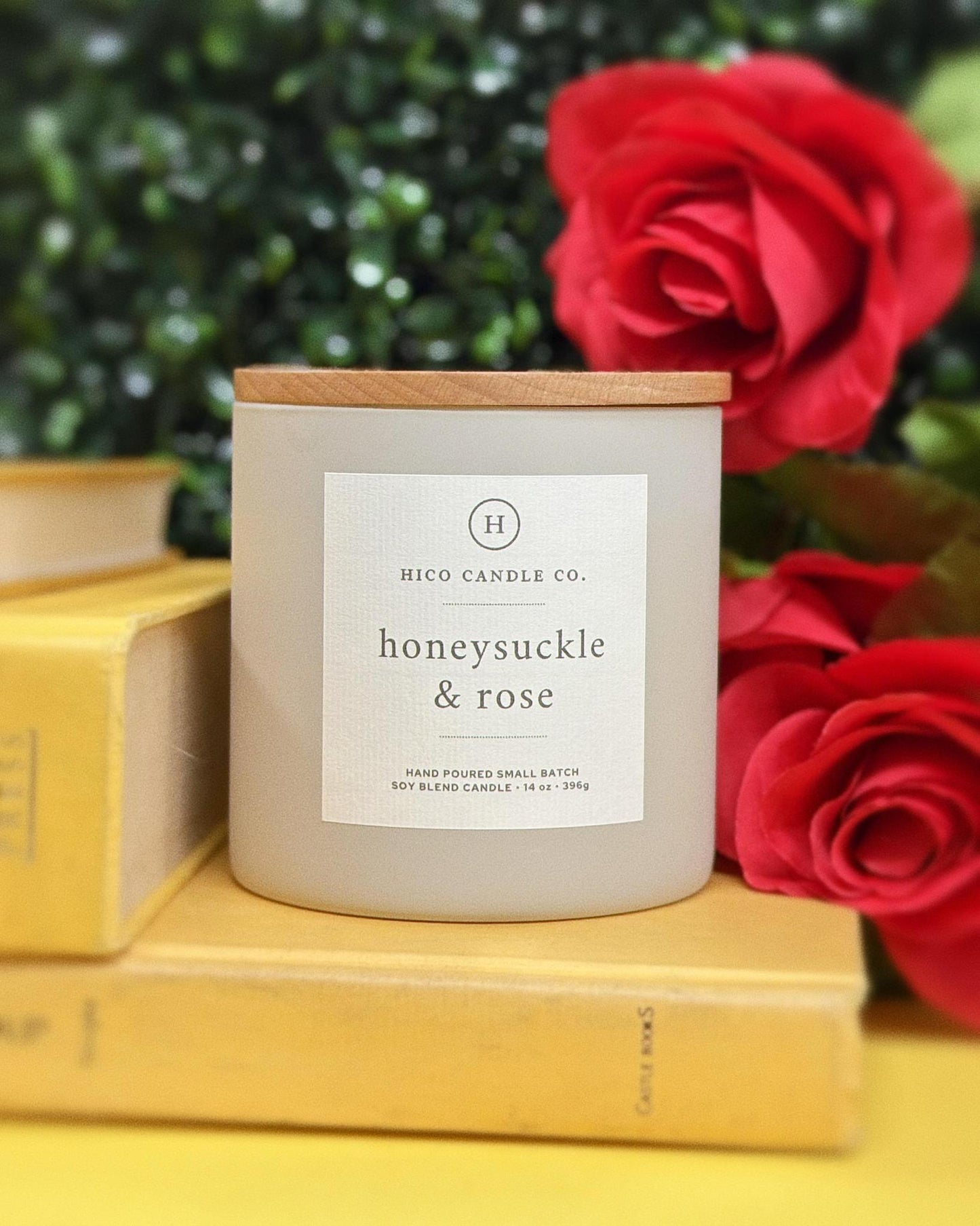 Honeysuckle and Rose Candle - Hico Candle Co.