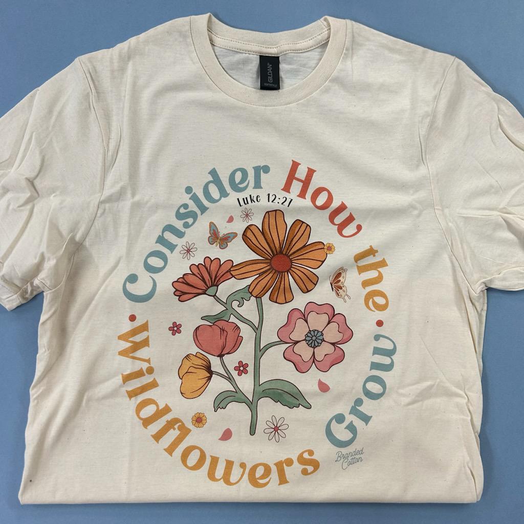 Wildflowers Grow T-shirt- Branded Cotton